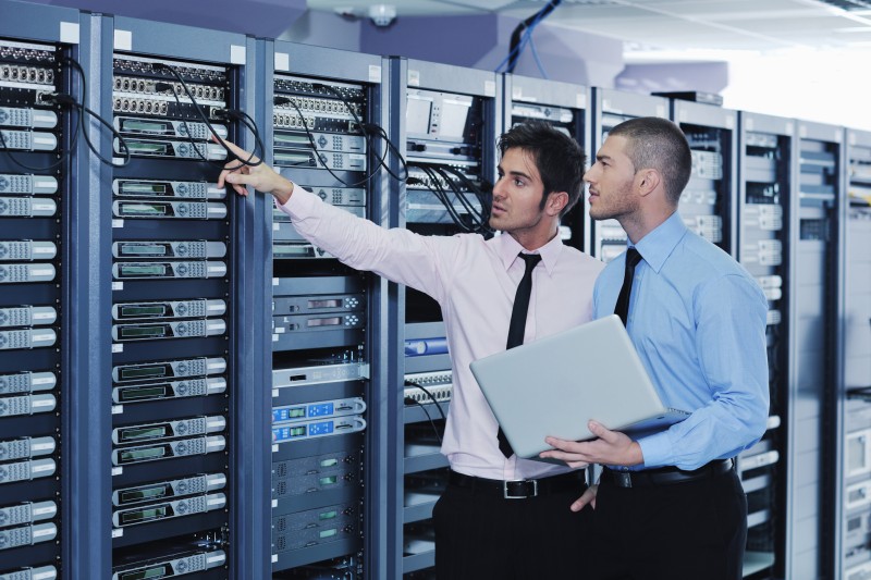 network engineers in data center