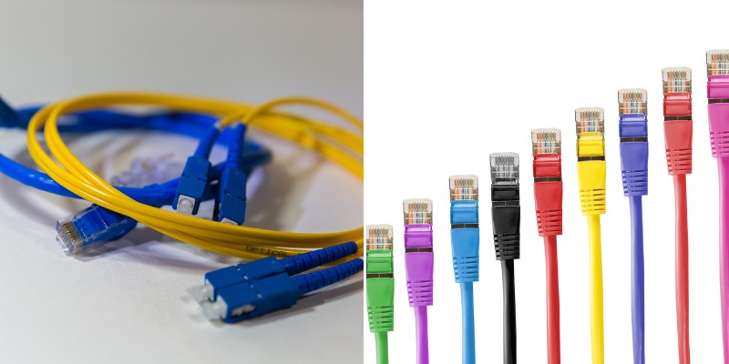 fiber and copper ethernet cables