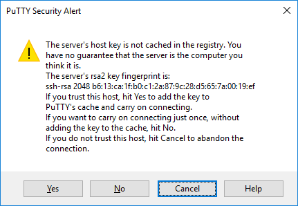 putty error